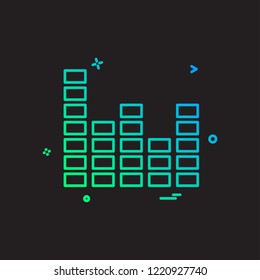 Bar graph icon design vector