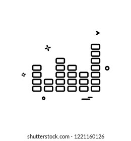 Bar graph icon design vector