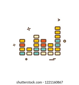 Bar graph icon design vector