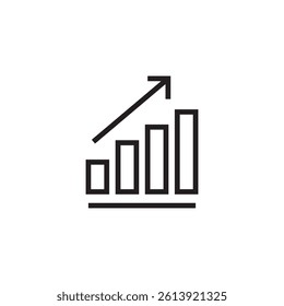bar graph icon editable outline stroke vector eps