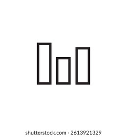 bar graph icon editable outline stroke vector eps