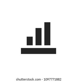 Bar graph icon isolated on white background. Diagram symbol modern, simple, vector, icon for website design, mobile app, ui. Vector Illustration