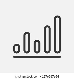Bar graph icon isolated on background. Chart symbol modern, simple, vector, icon for website design, mobile app, ui. Vector Illustration