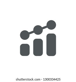 Bar graph icon isolated on white background. Diagram symbol modern, simple, vector, icon for website design, mobile app, ui. Vector Illustration