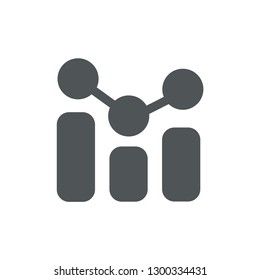 Bar graph icon isolated on white background. Diagram symbol modern, simple, vector, icon for website design, mobile app, ui. Vector Illustration