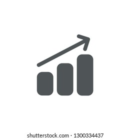 Bar graph icon isolated on white background. Diagram symbol modern, simple, vector, icon for website design, mobile app, ui. Vector Illustration