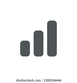 Bar graph icon isolated on white background. Diagram symbol modern, simple, vector, icon for website design, mobile app, ui. Vector Illustration