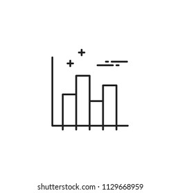 Bar graph icon. Line chart symbol modern, simple, vector, icon for website design, mobile app, ui. Vector Illustration