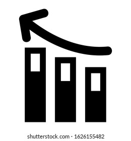 bar graph icon or logo isolated sign symbol vector illustration - high quality black style vector icons
