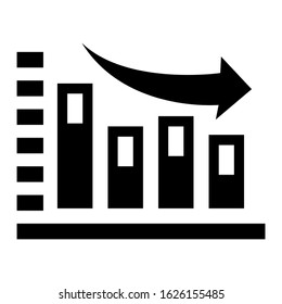 bar graph icon or logo isolated sign symbol vector illustration - high quality black style vector icons
