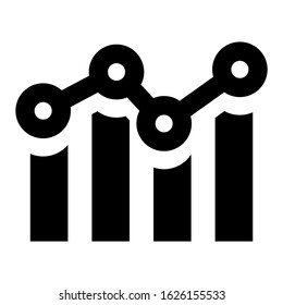 bar graph icon or logo isolated sign symbol vector illustration - high quality black style vector icons

