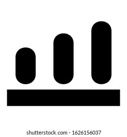 bar graph icon or logo isolated sign symbol vector illustration - high quality black style vector icons
