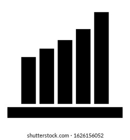 bar graph icon or logo isolated sign symbol vector illustration - high quality black style vector icons
