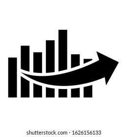 bar graph icon or logo isolated sign symbol vector illustration - high quality black style vector icons
