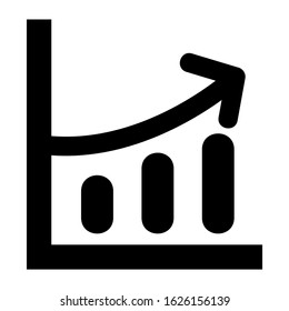 bar graph icon or logo isolated sign symbol vector illustration - high quality black style vector icons
