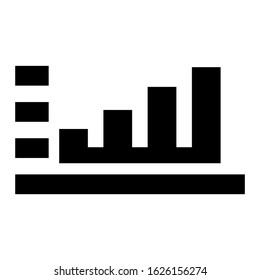bar graph icon or logo isolated sign symbol vector illustration - high quality black style vector icons
