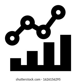 bar graph icon or logo isolated sign symbol vector illustration - high quality black style vector icons
