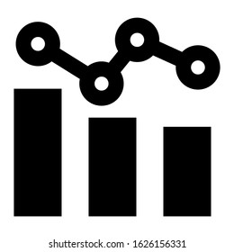 bar graph icon or logo isolated sign symbol vector illustration - high quality black style vector icons
