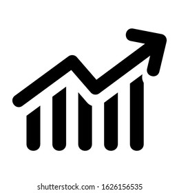 bar graph icon or logo isolated sign symbol vector illustration - high quality black style vector icons
