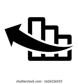 bar graph icon or logo isolated sign symbol vector illustration - high quality black style vector icons
