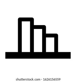 bar graph icon or logo isolated sign symbol vector illustration - high quality black style vector icons
