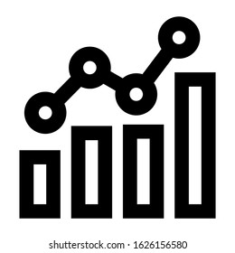 bar graph icon or logo isolated sign symbol vector illustration - high quality black style vector icons
