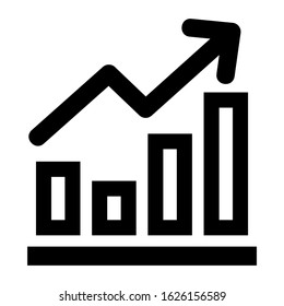 bar graph icon or logo isolated sign symbol vector illustration - high quality black style vector icons
