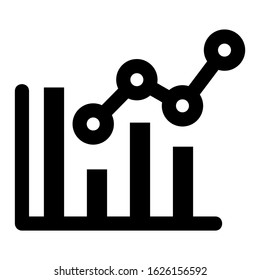 bar graph icon or logo isolated sign symbol vector illustration - high quality black style vector icons
