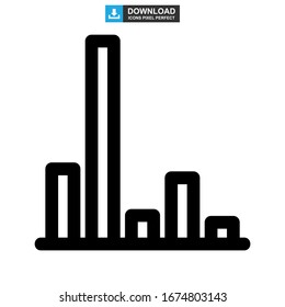 bar graph icon or logo isolated sign symbol vector illustration - high quality black style vector icons

