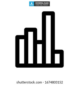 bar graph icon or logo isolated sign symbol vector illustration - high quality black style vector icons
