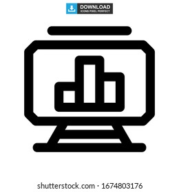 icono de gráfico de barras o logotipo símbolo de signo aislado ilustración vectorial - iconos vectoriales de estilo negro de alta calidad

