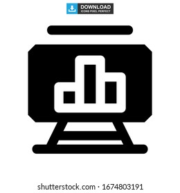 bar graph icon or logo isolated sign symbol vector illustration - high quality black style vector icons
