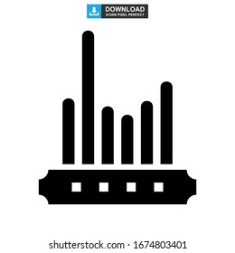 bar graph icon or logo isolated sign symbol vector illustration - high quality black style vector icons
