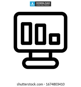 bar graph icon or logo isolated sign symbol vector illustration - high quality black style vector icons
