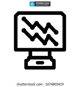 bar graph icon or logo isolated sign symbol vector illustration - high quality black style vector icons
