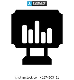 bar graph icon or logo isolated sign symbol vector illustration - high quality black style vector icons
