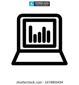 bar graph icon or logo isolated sign symbol vector illustration - high quality black style vector icons
