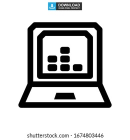bar graph icon or logo isolated sign symbol vector illustration - high quality black style vector icons

