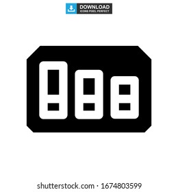icono de gráfico de barras o logotipo símbolo de signo aislado ilustración vectorial - iconos vectoriales de estilo negro de alta calidad
