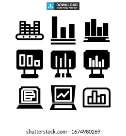 bar graph icon or logo isolated sign symbol vector illustration - Collection of high quality black style vector icons
