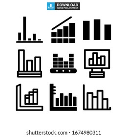 bar graph icon or logo isolated sign symbol vector illustration - Collection of high quality black style vector icons

