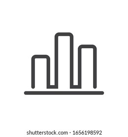 Balkengraph-Symbol auf weißem Hintergrund