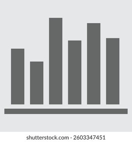 Bar graph icon representing data analysis, statistics, trends, and growth.