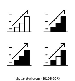 Bar graph icon set in eps 10