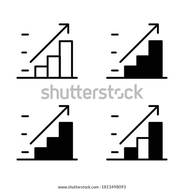 Bar Graph Icon Set Eps 10 Stock Vector Royalty Free 1813498093 Shutterstock 6605