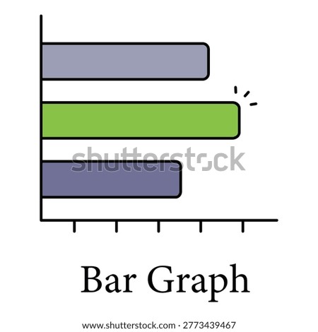 Bar Graph Icon Showing Comparative Data And Performance Analysis