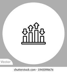 Bar graph icon sign vector,Symbol, logo illustration for web and mobile