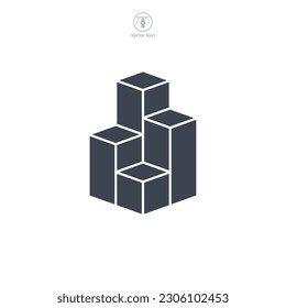 Bar Graph icon symbol template for graphic and web design collection logo vector illustration