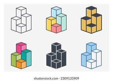 Bar Graph icon symbol template for graphic and web design collection logo vector illustration