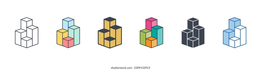 Bar Graph icon symbol template for graphic and web design collection logo vector illustration
